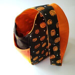 NEW Halloween Pumpkins + Glow-in-the-Dark Stars Sling Bag Shoulder Purse